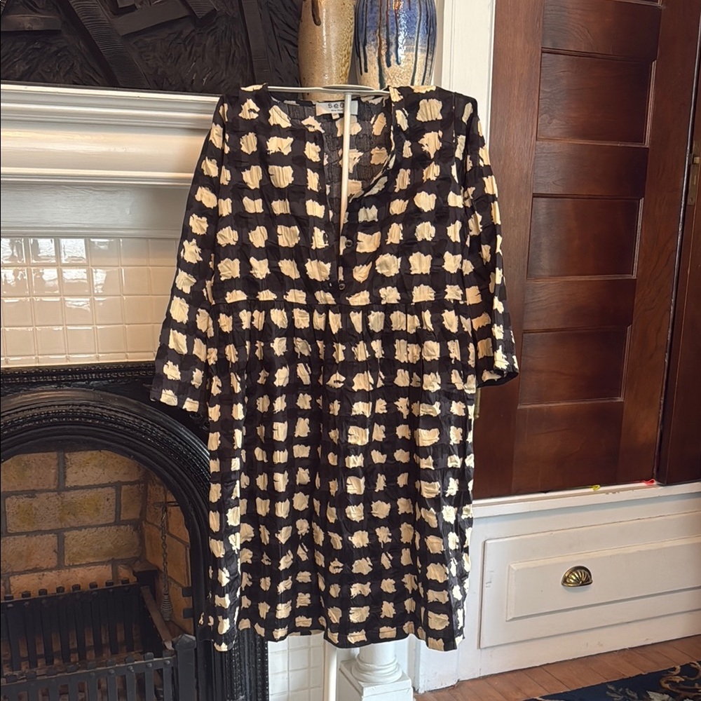 Sea New York Black and Cream Kids Casual Dress